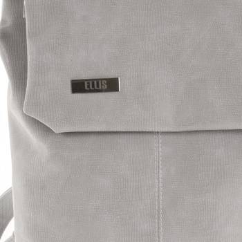 Větší měkký dámský moderní světle šedý batoh - Ellis Elizabeth 