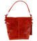 Dámská kožená kabelka přes rameno červená - ItalY Heather
