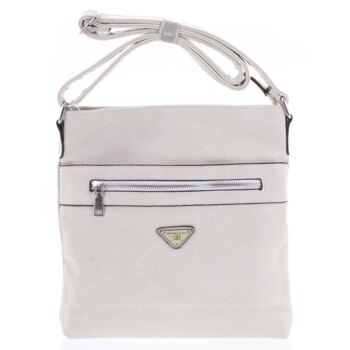 Trendy měkká crossbody kabelka světle béžová - Delami Devyn