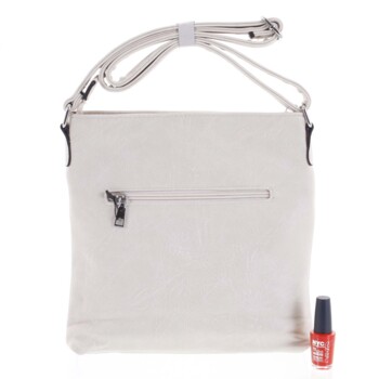 Trendy měkká crossbody kabelka světle béžová - Delami Devyn