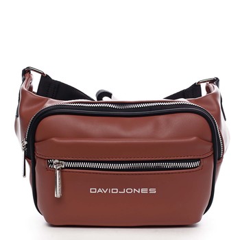 Dámská crossbody ledvinka tmavě růžová - David Jones Stutter