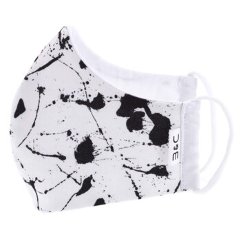 Nano rouška české výroby bílo černá - B&C M