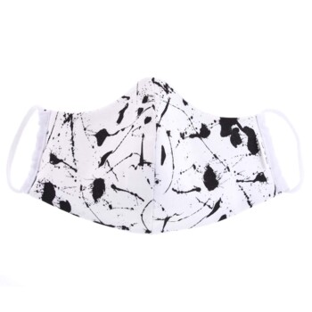 Nano rouška české výroby bílo černá - B&C M