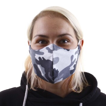 Nano rouška české výroby maskáčová bílá - B&C L