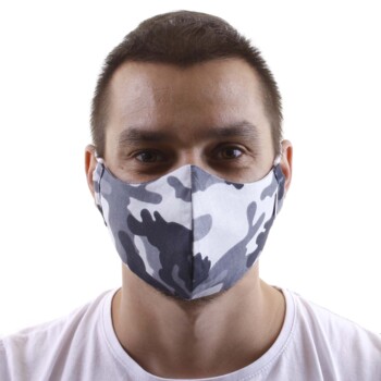 Nano rouška české výroby maskáčová bílá - B&C L