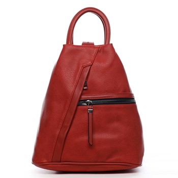 Originální dámský batoh kabelka červený - Romina Imvelaphi