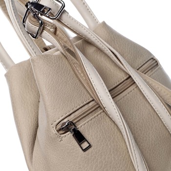 Originální dámský batoh kabelka béžový - Romina Imvelaphi