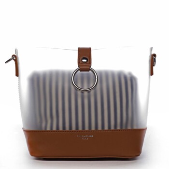 Originální dámská crossbody kabelka koňaková - David Jones Crazy
