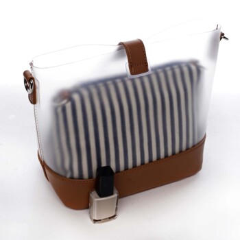 Originální dámská crossbody kabelka koňaková - David Jones Crazy