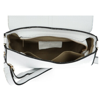 Dámská kožená crossbody kabelka bílá - ItalY Neul