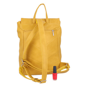 Větší měkký dámský moderní žlutý batoh - Ellis Elizabeth JR