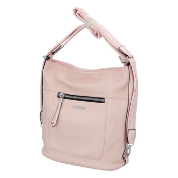 Dámská kabelka batoh světle růžová - Romina Wamma