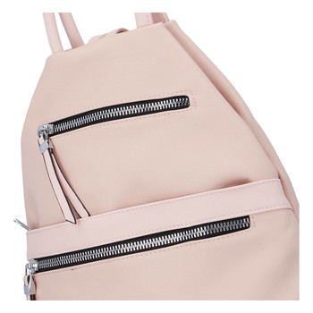 Originální dámský batoh kabelka světle růžový - Romina Gempela