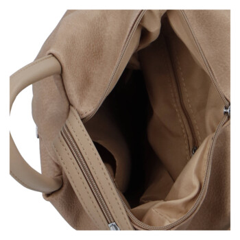 Originální dámský batoh kabelka taupe - Romina Imvelaphi