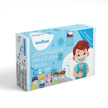 Jednorázová zdravotnická dětská rouška české výroby 10ks - kluci