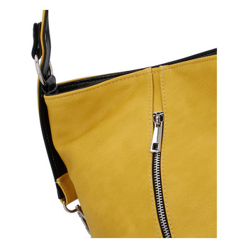 Dámská kabelka přes rameno žlutá - Ellis Haarlem