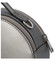 Malá tmavě stříbrná elegantní dámská kožená kabelka - ItalY Husna