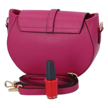 Dámská kožená crossbody kabelka fuchsiová - ItalY Blauke