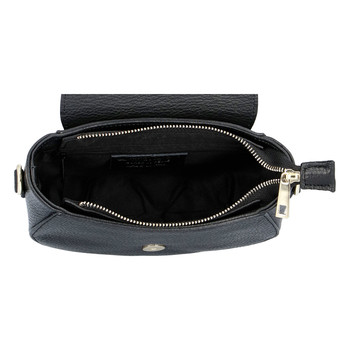 Dámská kožená crossbody kabelka černá - ItalY Blauke