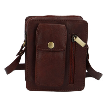 Pánská kožená kapsa na doklady hnědá - Tomas Furry