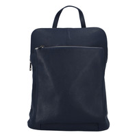 Dámský kožený batůžek kabelka tmavě modrý - ItalY Houtel