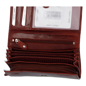 Dámská kožená peněženka vínová - Rovicky N195