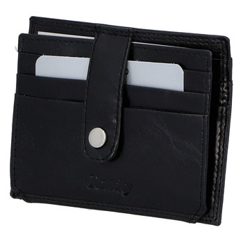Kožená peněženka na kreditní karty černá - Rovicky N1367